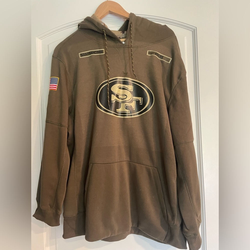 Nike NFL San Francisco 49ers Army Green Salute To Service Hoodie